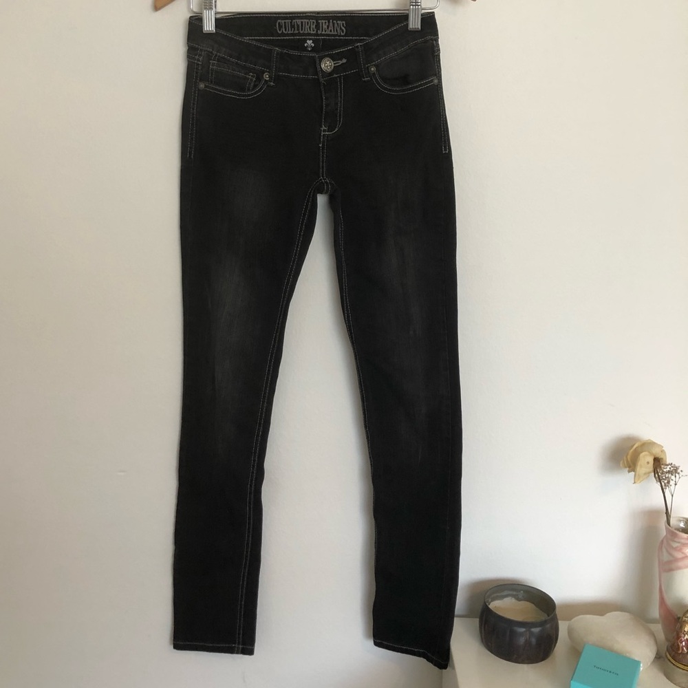 Culture Jeans -Black Skinny Denim Size 3 27” Waist